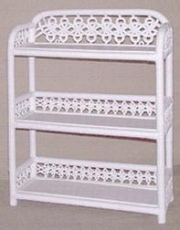 wicker furniture - three tier wall shelf #4550