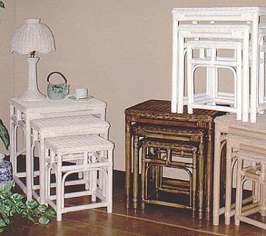 wicker furniture - table nest #4380