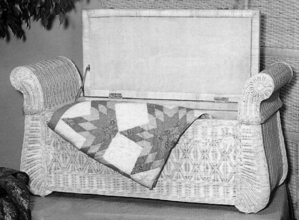wicker furniture - blanket chest #4702